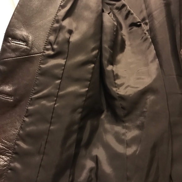 EUC espresso brown genuine leather jacket - Picture 3 of 7
